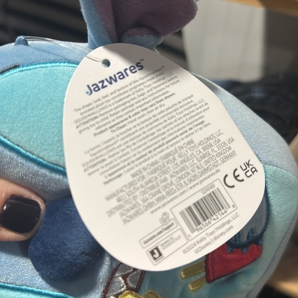 Squishmallows stitch Blue Plush Toy Purple NEW eating fries - Picture 3 of 4